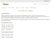 Tablet Screenshot of dermatodepinte.be